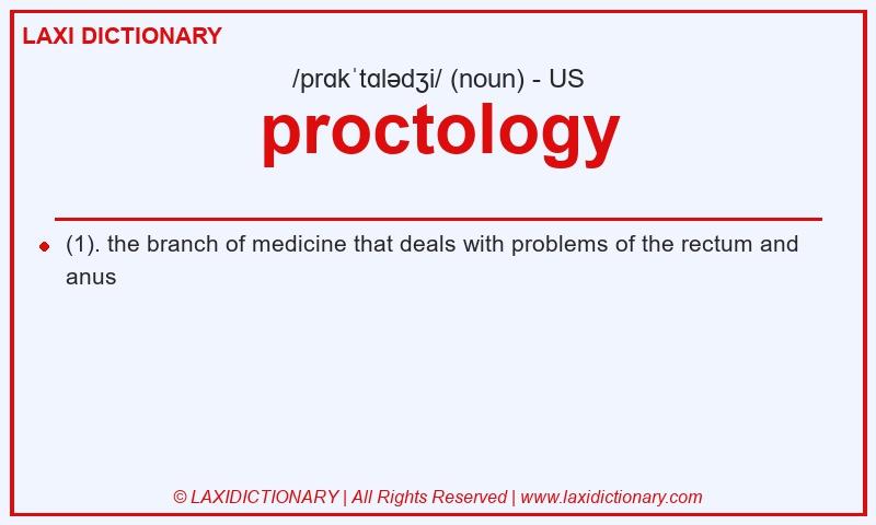Definition proctology in American English