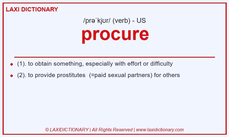 Definition procure in American English