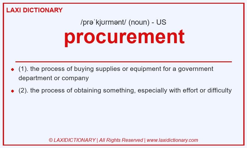 Definition procurement in American English