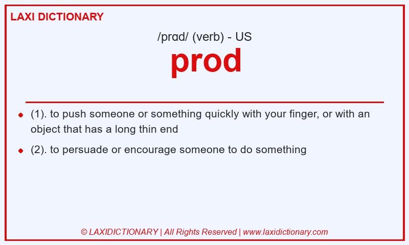 Definition prod in American English