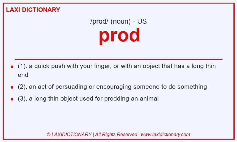 Definition prod in American English