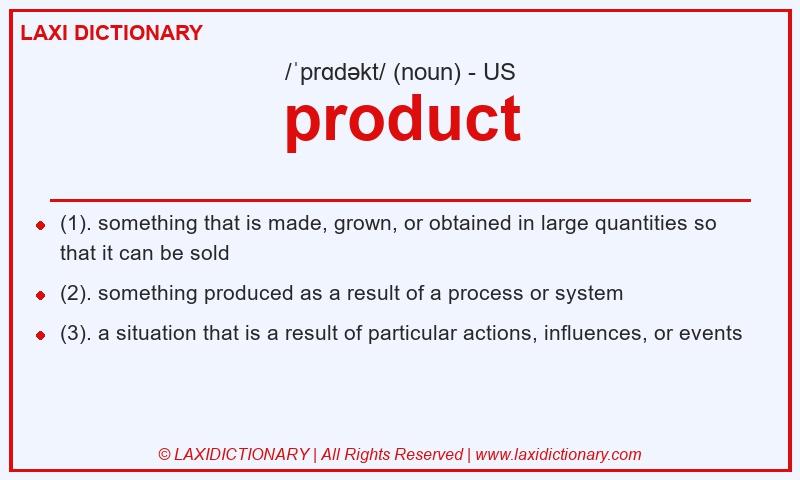Definition product in American English