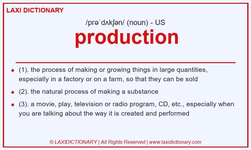 Definition production in American English
