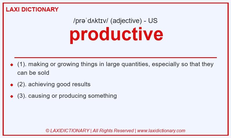 Definition productive in American English