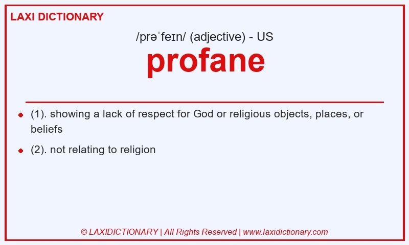 Definition profane in American English