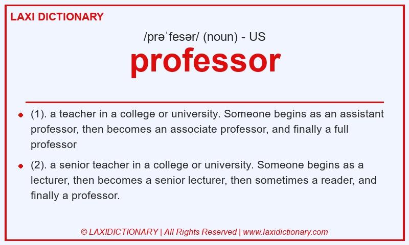 Definition professor in American English