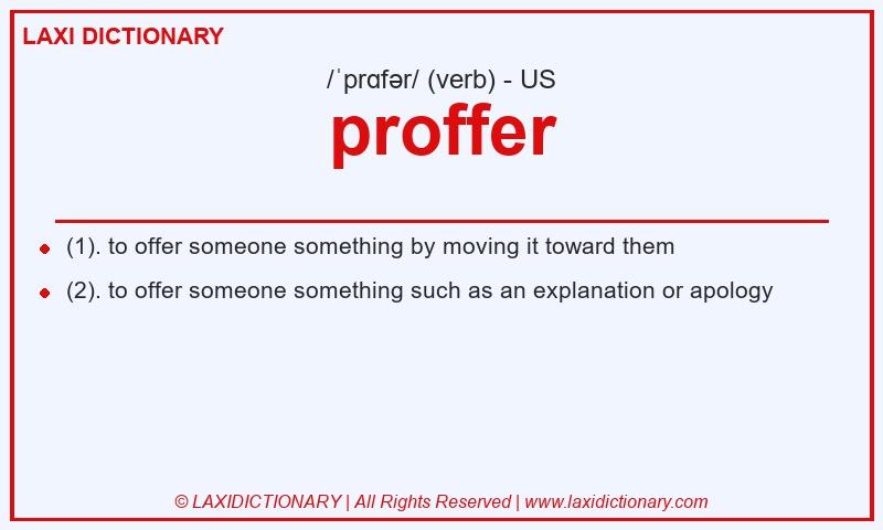 Definition proffer in American English
