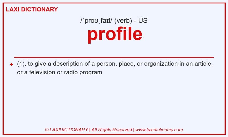 Definition profile in American English