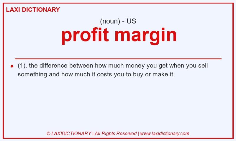 Definition profit margin in American English