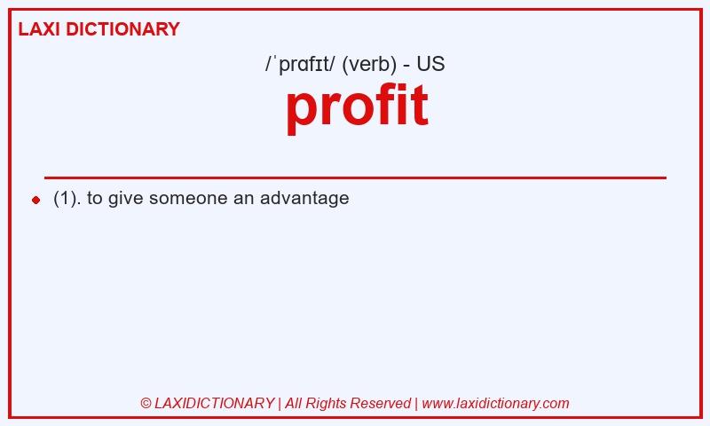 Definition profit in American English
