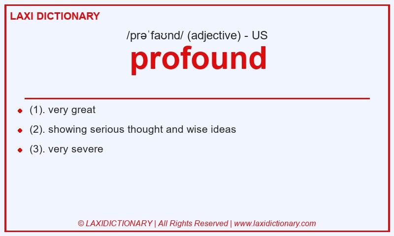 Definition profound in American English