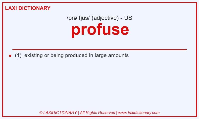 Definition profuse in American English