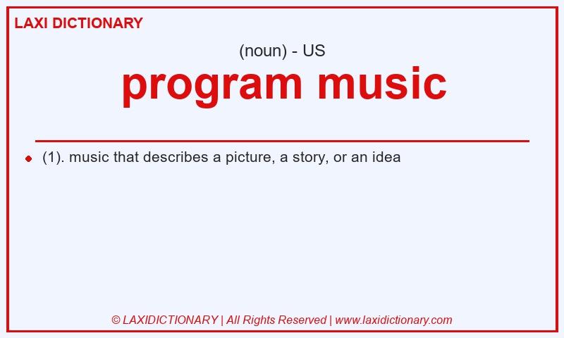 Definition program music in American English