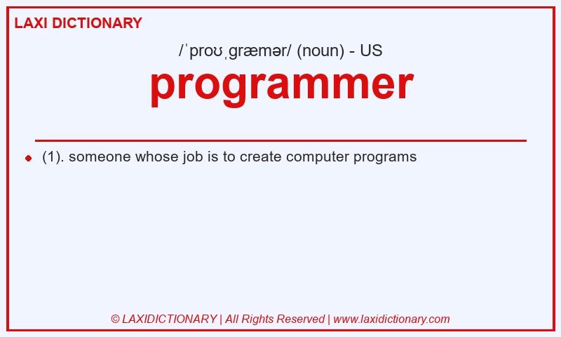 Definition programmer in American English