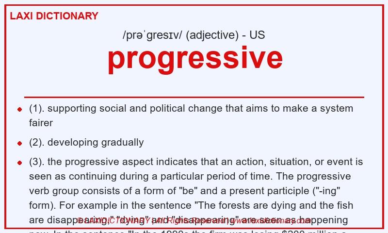 Definition progressive in American English