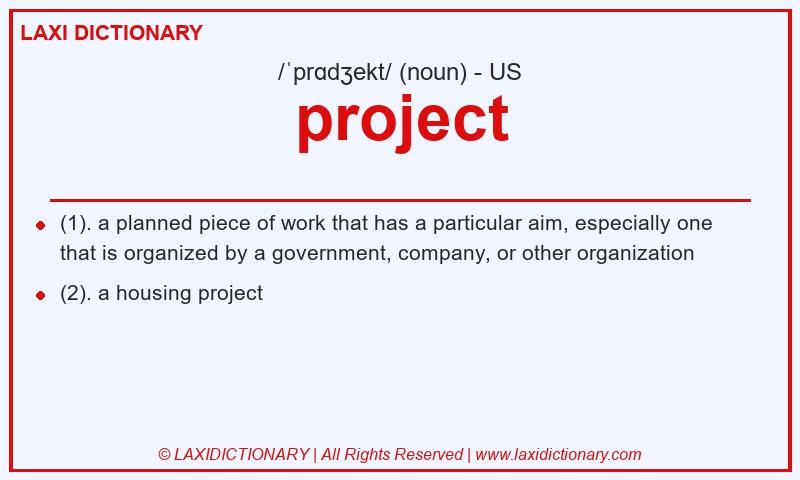 Definition project in American English