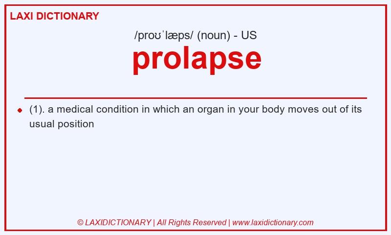 Definition prolapse in American English