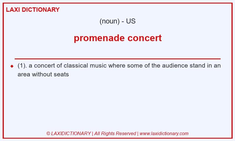 Definition promenade concert in American English