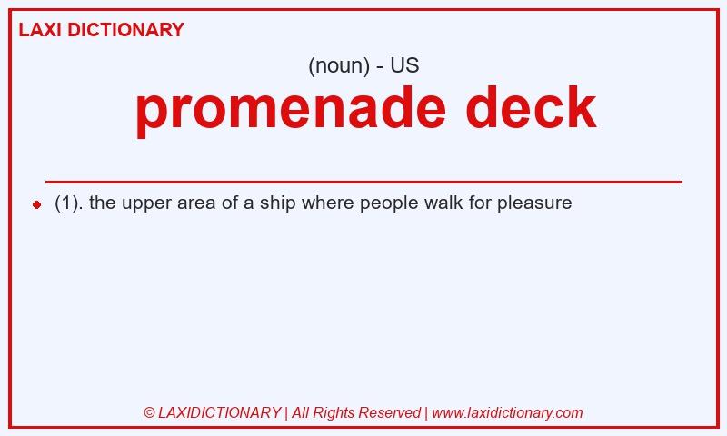 Definition promenade deck in American English