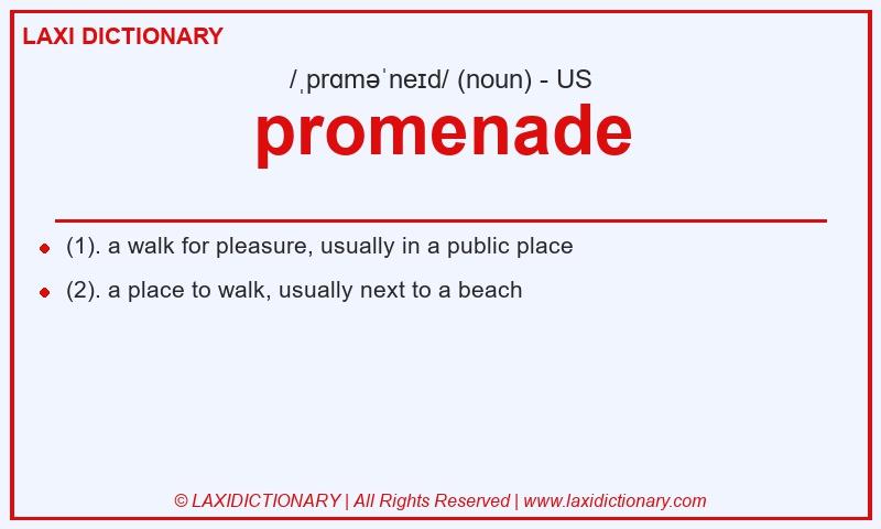 Definition promenade in American English