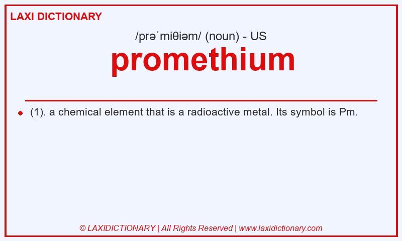 Definition promethium in American English