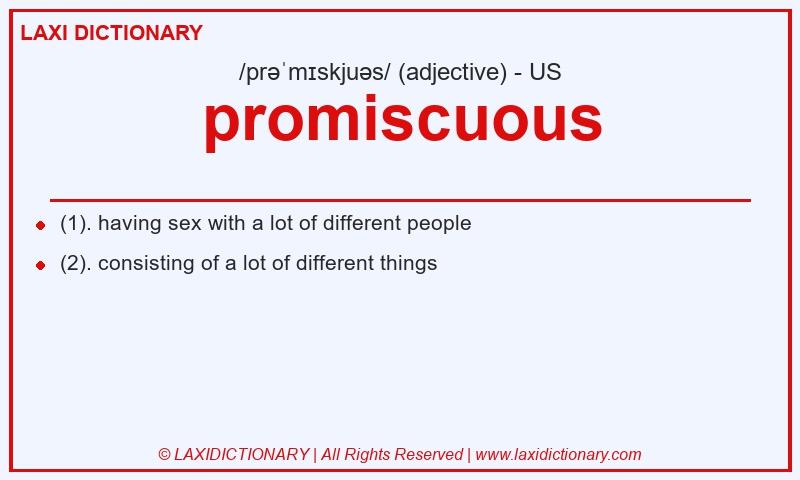 Definition promiscuous in American English