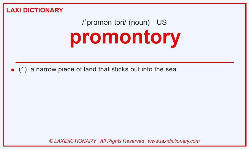Definition promontory in American English