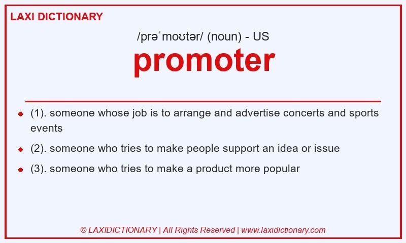 Definition promoter in American English