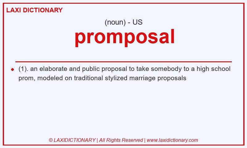 Definition promposal in American English