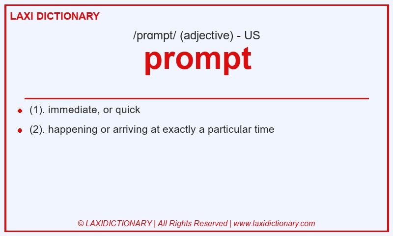 Definition prompt in American English