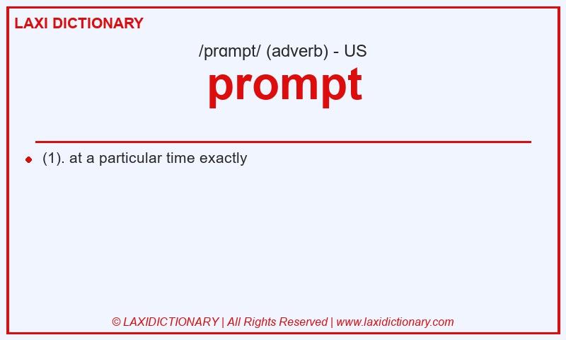 Definition prompt in American English