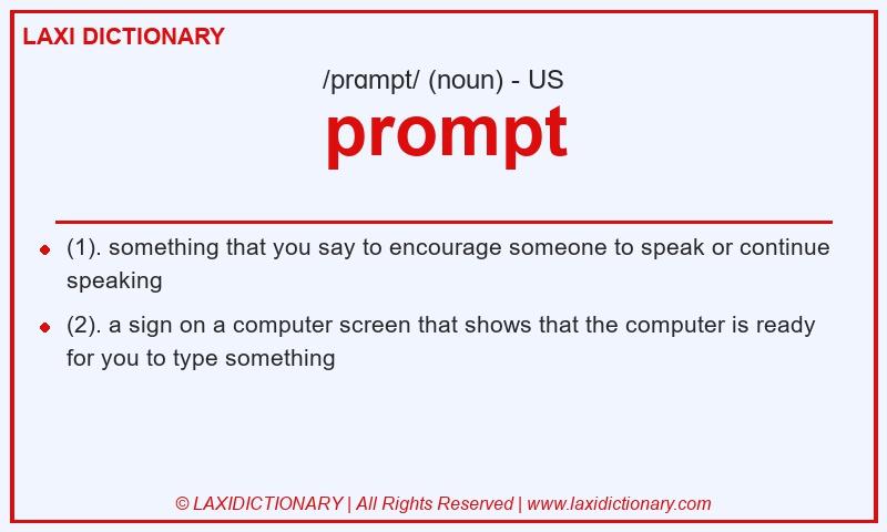 Definition prompt in American English