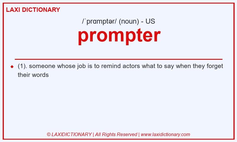 Definition prompter in American English