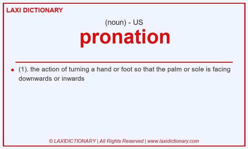 Definition pronation in American English