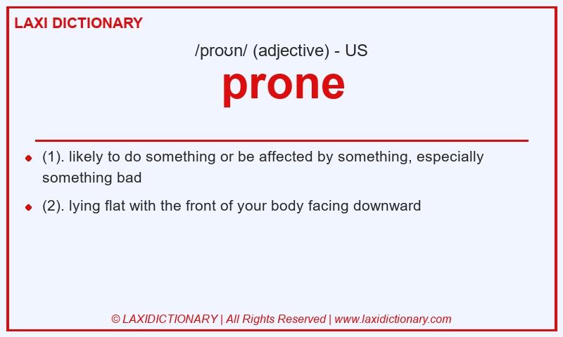 Definition prone in American English