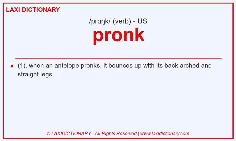 Definition pronk in American English
