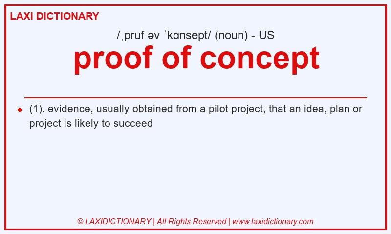 Definition proof of concept in American English