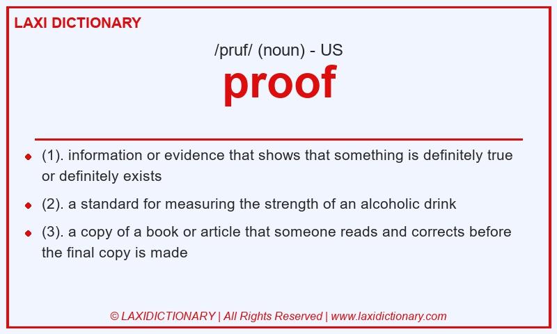 Definition proof in American English