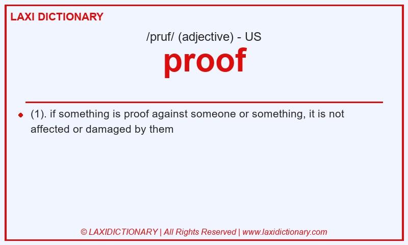 Definition proof in American English