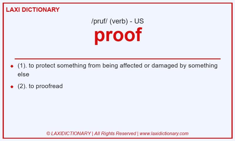 Definition proof in American English