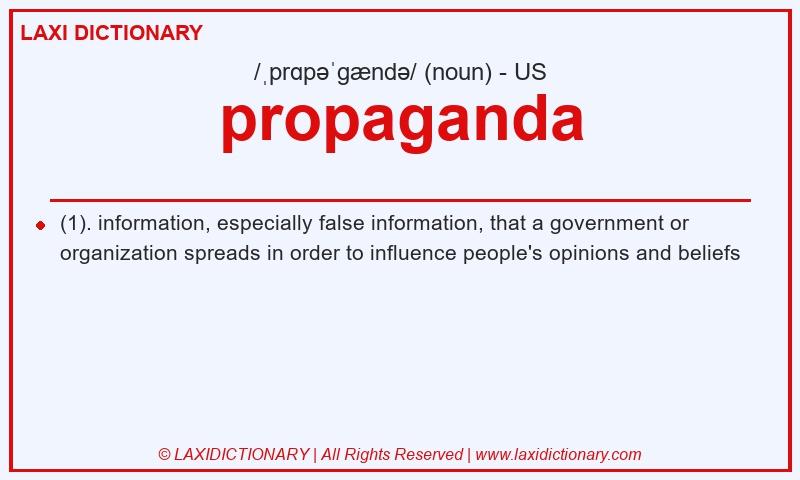 Definition propaganda in American English