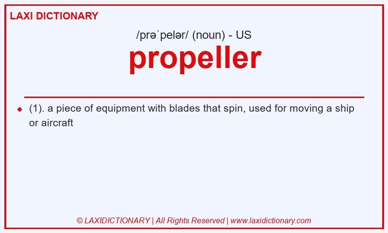 Definition propeller in American English