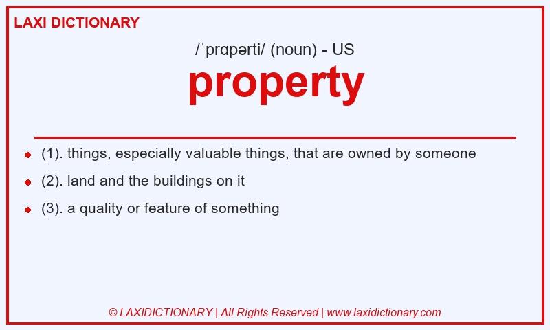 Definition property in American English
