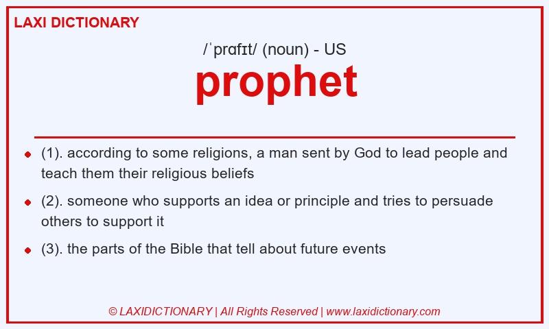 Definition prophet in American English