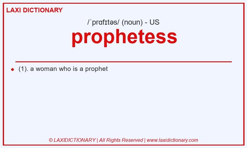 Definition prophetess in American English