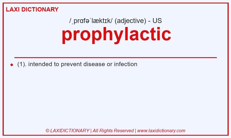 Definition prophylactic in American English