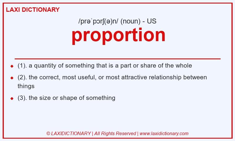 Definition proportion in American English