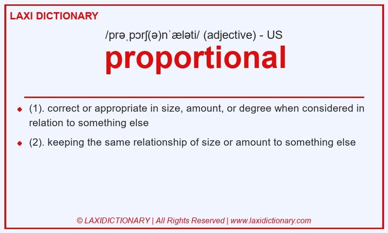 Definition proportional in American English