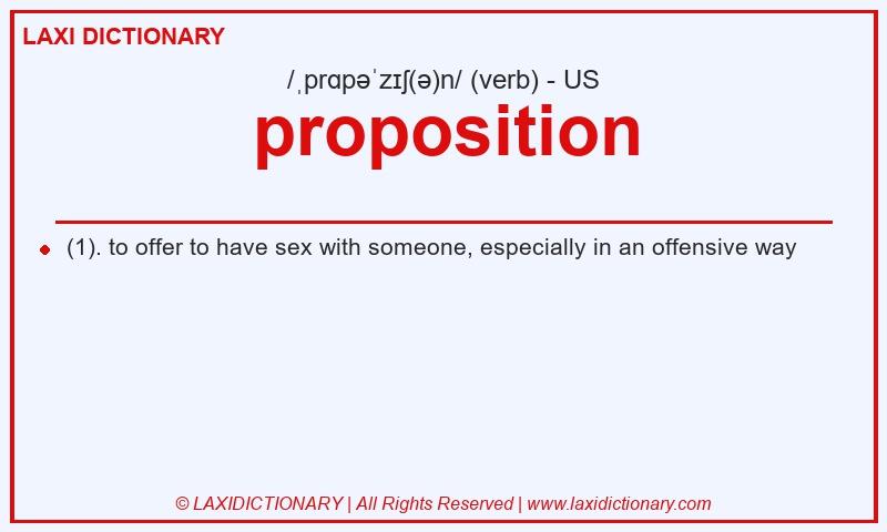 Definition proposition in American English