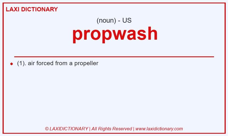 Definition propwash in American English